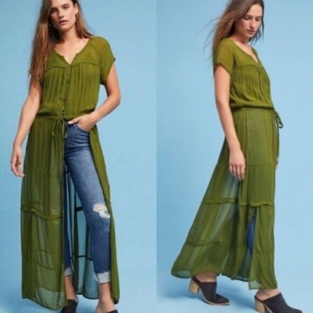 Maeve Olive Green Maxi Dress